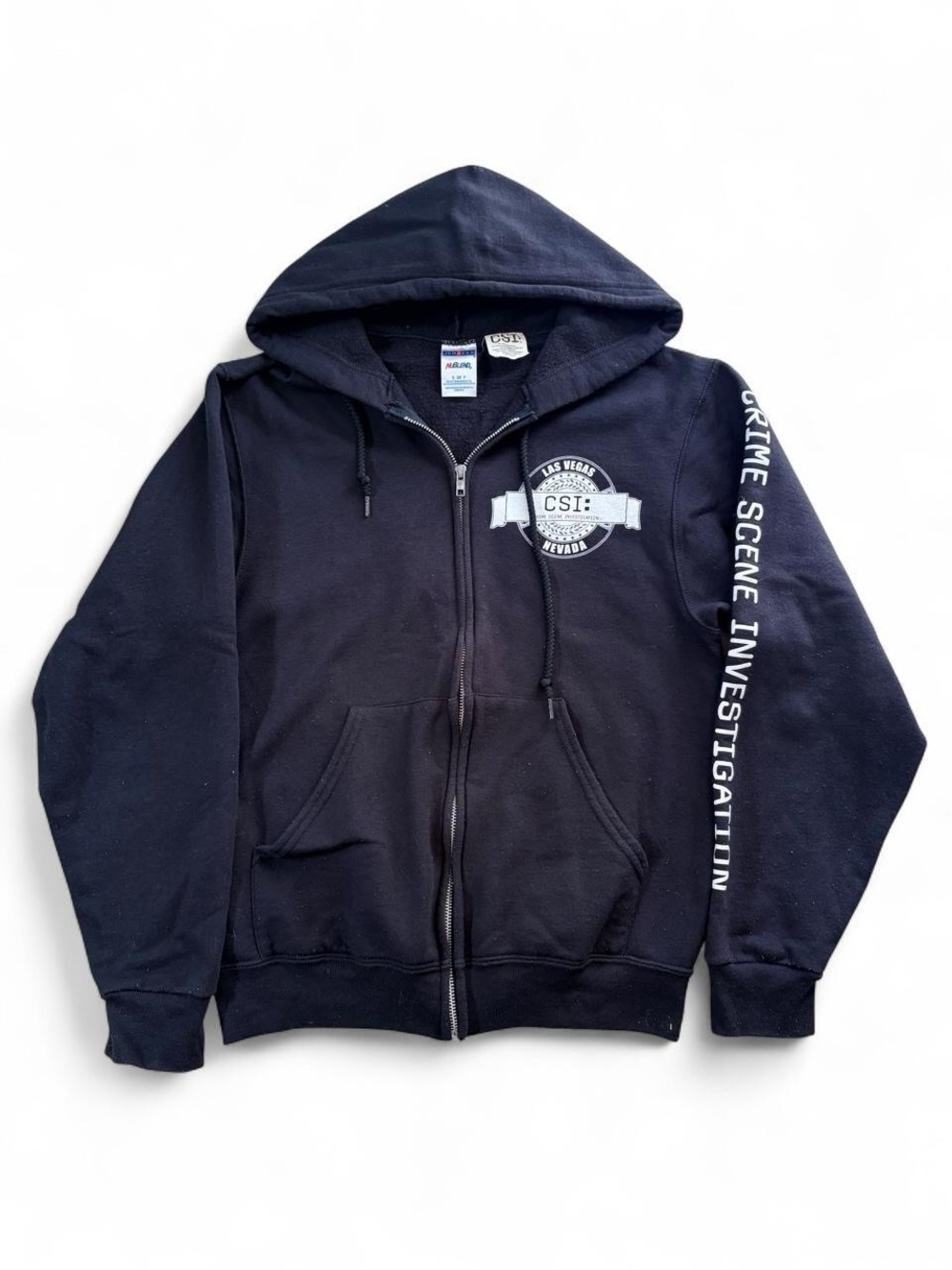 CSI: Las Vegas Crime Scene Investigation Full-Zip Hoodie – Black, S